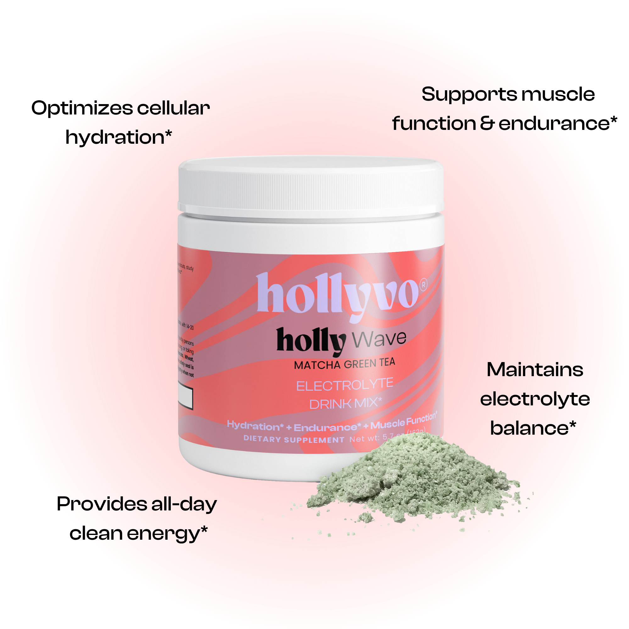 holly wave hydration powder matcha green tea