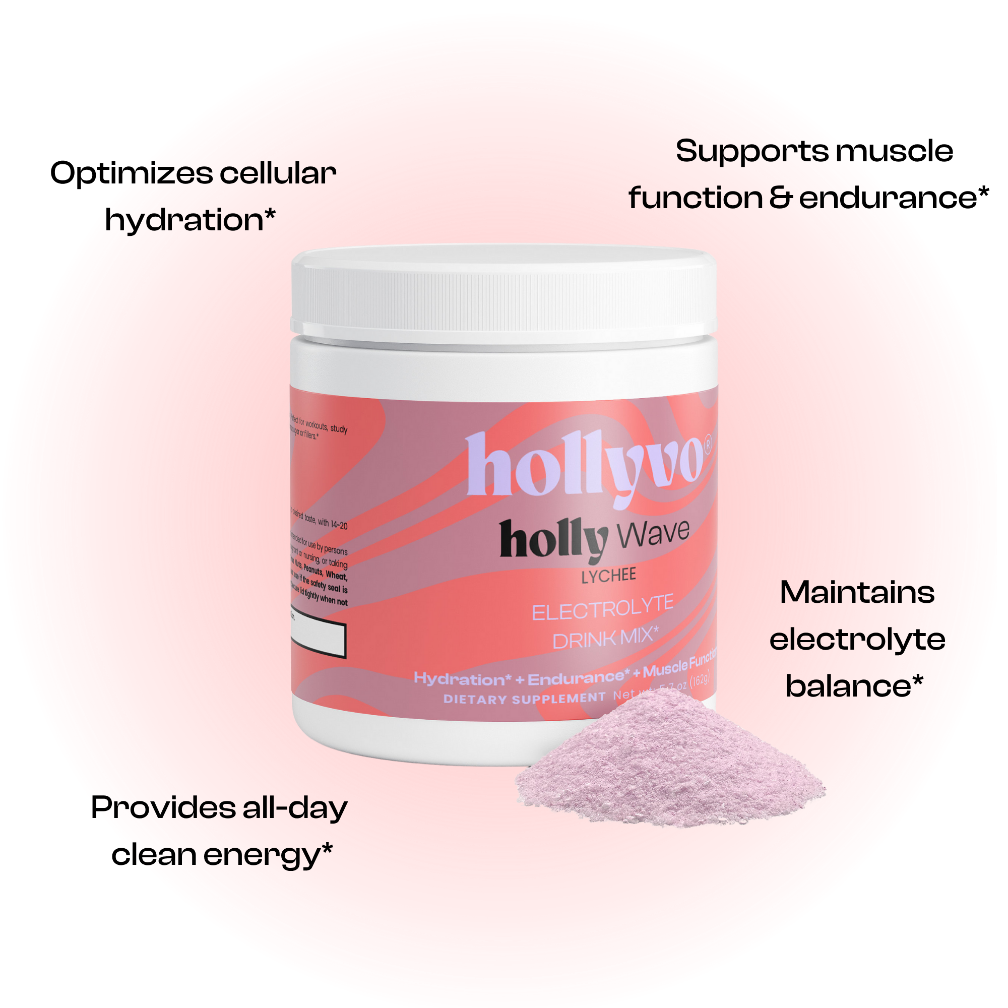 holly wave hydration powder lychee