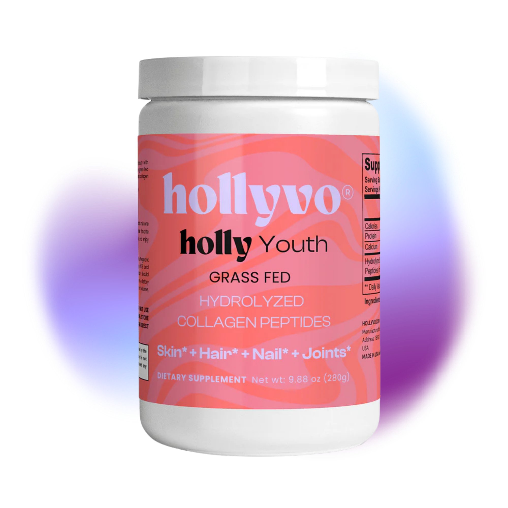 holly youth grass-fed hydrolyzed collagen peptides