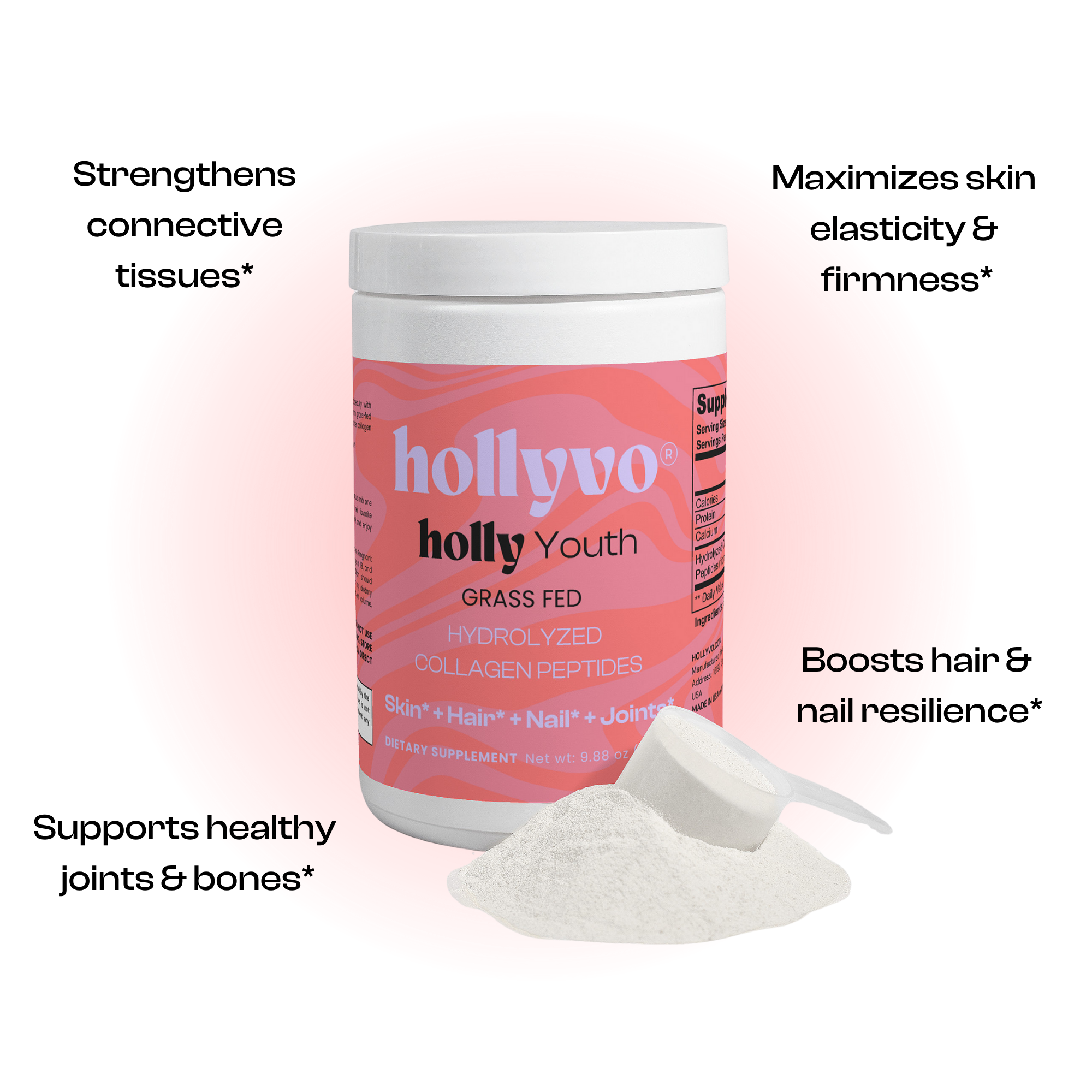 holly youth grass-fed hydrolyzed collagen peptides