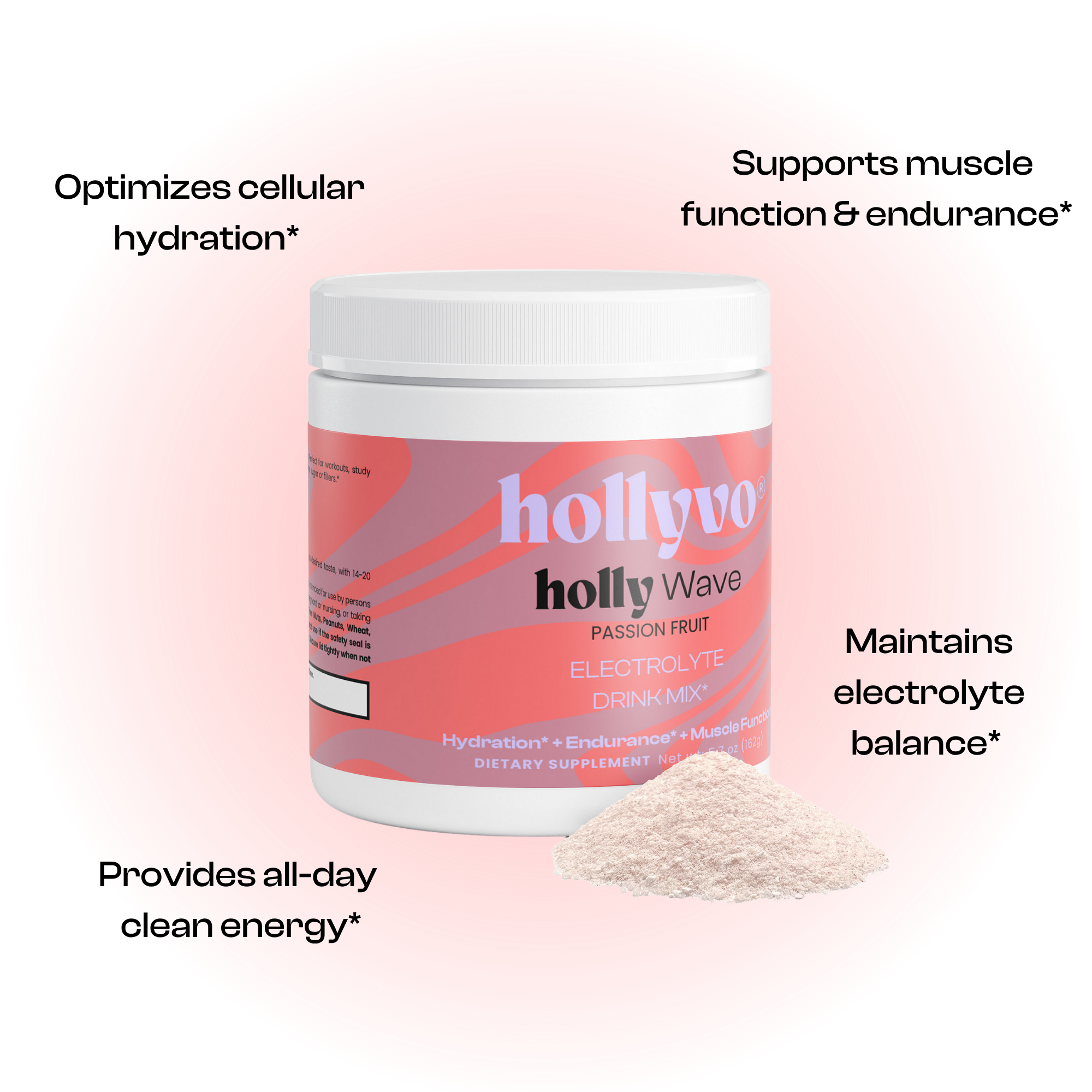 holly wave hydration powder passion fruit