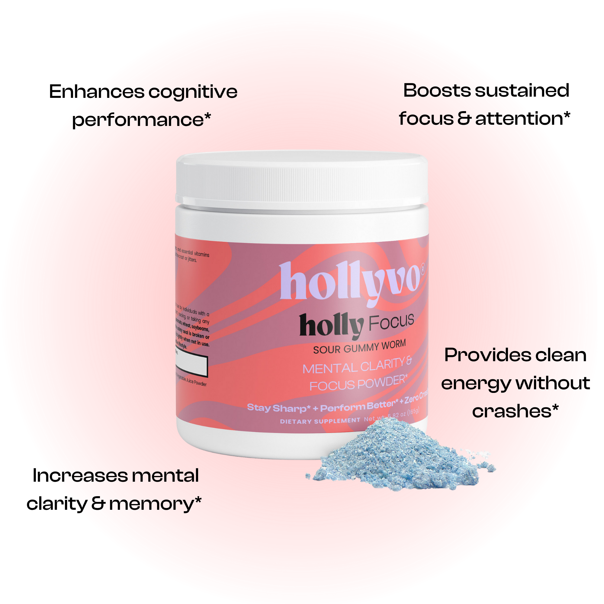 holly focus powder sour gummy worm